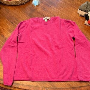 Geneva Cashmere Pink Crewneck Sweater